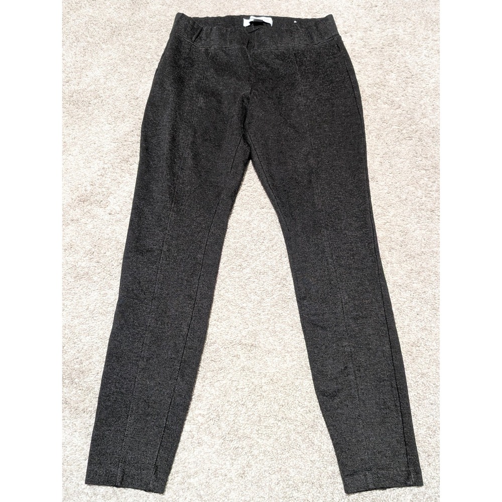 Old Navy Pants Womens M Gray Stevie Knit High Rise Pintuck Slim Tapered Workwear